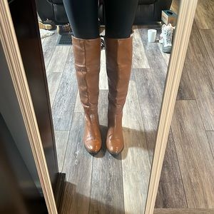 Pierre Dumas Over The Knee Camel Color Wide Calf Riding Boot Size 11